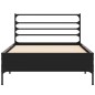 vidaXL Bettgestell Schwarz 75x190 cm Holzwerkstoff und Metall vidaXL Bettgestell Schwarz 75x190 cm Holzwerkstoff und Metall