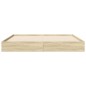vidaXL Bettgestell Sonoma-Eiche 135x190 cm Holzwerkstoff vidaXL Bettgestell Sonoma-Eiche 135x190 cm Holzwerkstoff