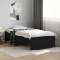 vidaXL Bettgestell Schwarz 90x200 cm Holzwerkstoff und Metall vidaXL Bettgestell Schwarz 90x200 cm Holzwerkstoff und Metall