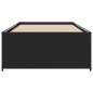 vidaXL Bettgestell Schwarz 90x200 cm Holzwerkstoff und Metall vidaXL Bettgestell Schwarz 90x200 cm Holzwerkstoff und Metall