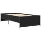 vidaXL Bettgestell Schwarz 100x200 cm Holzwerkstoff und Metall vidaXL Bettgestell Schwarz 100x200 cm Holzwerkstoff und Metall