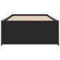 vidaXL Bettgestell Schwarz 100x200 cm Holzwerkstoff und Metall vidaXL Bettgestell Schwarz 100x200 cm Holzwerkstoff und Metall