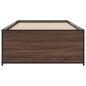vidaXL Bettgestell Braun Eichen-Optik 75x190 cm Holzwerkstoff Metall vidaXL Bettgestell Braun Eichen-Optik 75x190 cm Holzwerkstoff Metall