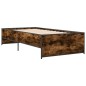 vidaXL Bettgestell Räuchereiche 90x190 cm Holzwerkstoff und Metall vidaXL Bettgestell Räuchereiche 90x190 cm Holzwerkstoff und Metall