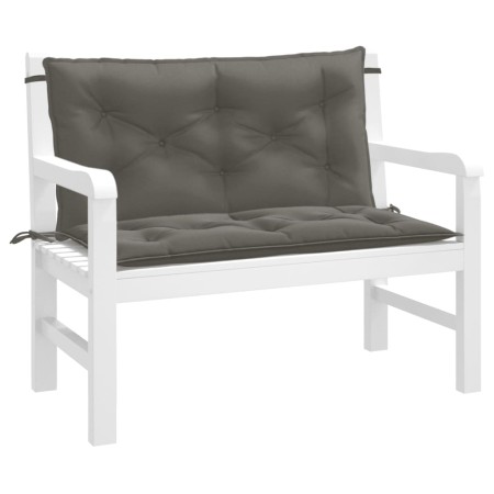 vidaXL Gartenbank-Auflagen 2 Stk. Melange Dunkelgrau 100x50x7 cm Stoff