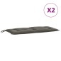 vidaXL Gartenbank-Auflagen 2 Stk. Melange Dunkelgrau 100x50x7 cm Stoff vidaXL Gartenbank-Auflagen 2 Stk. Melange Dunkelgrau 100x50x7 cm Stoff