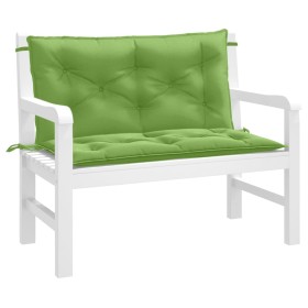 vidaXL Gartenbank-Auflagen 2 Stk. Melange Grün 100x50x7 cm Stoff