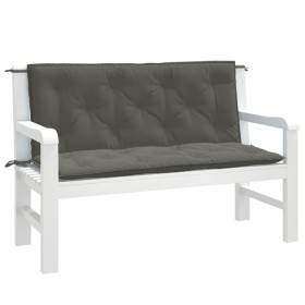 vidaXL Gartenbank-Auflagen 2 Stk. Melange Dunkelgrau 120x50x7 cm Stoff