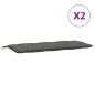 vidaXL Gartenbank-Auflagen 2 Stk. Melange Dunkelgrau 120x50x7 cm Stoff vidaXL Gartenbank-Auflagen 2 Stk. Melange Dunkelgrau 120x50x7 cm Stoff