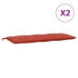 vidaXL Gartenbank-Auflagen 2 Stk. Melange Rot 120x50x7 cm Stoff vidaXL Gartenbank-Auflagen 2 Stk. Melange Rot 120x50x7 cm Stoff