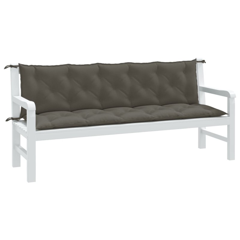 vidaXL Gartenbank-Auflagen 2 Stk. Melange Dunkelgrau 180x50x7 cm Stoff vidaXL Gartenbank-Auflagen 2 Stk. Melange Dunkelgrau 180x50x7 cm Stoff