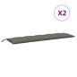 vidaXL Gartenbank-Auflagen 2 Stk. Melange Dunkelgrau 180x50x7 cm Stoff vidaXL Gartenbank-Auflagen 2 Stk. Melange Dunkelgrau 180x50x7 cm Stoff