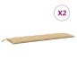 vidaXL Gartenbank-Auflagen 2 Stk. Melange Beige 180x50x7 cm Stoff vidaXL Gartenbank-Auflagen 2 Stk. Melange Beige 180x50x7 cm Stoff