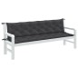 vidaXL Gartenbank-Auflagen 2 Stk. Melange Anthrazit 200x50x7 cm Stoff vidaXL Gartenbank-Auflagen 2 Stk. Melange Anthrazit 200x50x7 cm Stoff