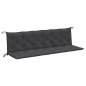 vidaXL Gartenbank-Auflagen 2 Stk. Melange Anthrazit 200x50x7 cm Stoff vidaXL Gartenbank-Auflagen 2 Stk. Melange Anthrazit 200x50x7 cm Stoff