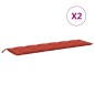 vidaXL Gartenbank-Auflagen 2 Stk. Melange Rot 200x50x7 cm Stoff vidaXL Gartenbank-Auflagen 2 Stk. Melange Rot 200x50x7 cm Stoff