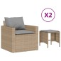 vidaXL 4-tlg. Garten-Sofagarnitur mit Kissen Beige Poly Rattan vidaXL 4-tlg. Garten-Sofagarnitur mit Kissen Beige Poly Rattan