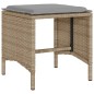 vidaXL 4-tlg. Garten-Sofagarnitur mit Kissen Beige Poly Rattan vidaXL 4-tlg. Garten-Sofagarnitur mit Kissen Beige Poly Rattan