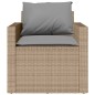 vidaXL 4-tlg. Garten-Sofagarnitur mit Kissen Beige Poly Rattan vidaXL 4-tlg. Garten-Sofagarnitur mit Kissen Beige Poly Rattan