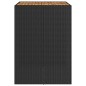 vidaXL Gartentisch mit Holzplatte Schwarz 105x80x110 cm Poly Rattan vidaXL Gartentisch mit Holzplatte Schwarz 105x80x110 cm Poly Rattan