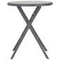 3-tlg. Bistro-Set Klappbar Stahl Grau 3-tlg. Bistro-Set Klappbar Stahl Grau