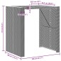 vidaXL Gartentisch mit Holzplatte Schwarz 105x80x110 cm Poly Rattan vidaXL Gartentisch mit Holzplatte Schwarz 105x80x110 cm Poly Rattan