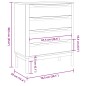 vidaXL Kommode FLORO Wachsbraun Massivholz Kiefer vidaXL Kommode FLORO Wachsbraun Massivholz Kiefer