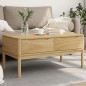 vidaXL Couchtisch FLORO Wachsbraun 99x55,5x45 cm Massivholz Kiefer vidaXL Couchtisch FLORO Wachsbraun 99x55,5x45 cm Massivholz Kiefer