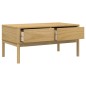 vidaXL Couchtisch FLORO Wachsbraun 99x55,5x45 cm Massivholz Kiefer vidaXL Couchtisch FLORO Wachsbraun 99x55,5x45 cm Massivholz Kiefer