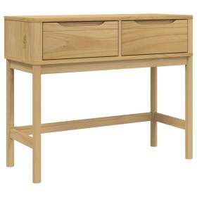 vidaXL Konsolentisch FLORO Wachsbraun 89,5x36,5x73cm Massivholz Kiefer