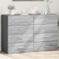 vidaXL Sideboards 2 Stk. Grau Sonoma 60x39x80 cm Holzwerkstoff vidaXL Sideboards 2 Stk. Grau Sonoma 60x39x80 cm Holzwerkstoff
