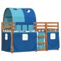vidaXL Etagenbett mit Vorhängen Blau 75x190 cm Massivholz Kiefer vidaXL Etagenbett mit Vorhängen Blau 75x190 cm Massivholz Kiefer