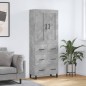 Highboard Betongrau 69,5x34x180 cm Holzwerkstoff Highboard Betongrau 69,5x34x180 cm Holzwerkstoff