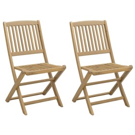 vidaXL Gartenstühle 2 Stk. Klappbar 57x48,5x90 cm Massivholz Akazie