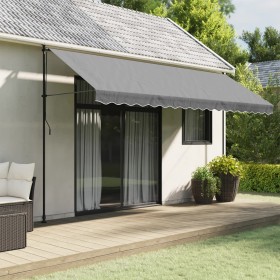 vidaXL Markisenvolant Anthrazit Gestreift 4,5 m