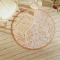 vidaXL Outdoor-Teppich Orange und Weiß Ø120 cm PP vidaXL Outdoor-Teppich Orange und Weiß Ø120 cm PP