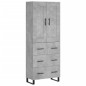 Highboard Betongrau 69,5x34x180 cm Holzwerkstoff Highboard Betongrau 69,5x34x180 cm Holzwerkstoff