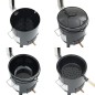 vidaXL Gulaschkanone mit Rauchabzug & Deckel Schwarz Stahl Emailliert vidaXL Gulaschkanone mit Rauchabzug & Deckel Schwarz Stahl Emailliert