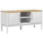 vidaXL TV-Schrank FLORO Weiß 114x43x55 cm Massivholz Kiefer vidaXL TV-Schrank FLORO Weiß 114x43x55 cm Massivholz Kiefer