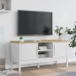 vidaXL TV-Schrank FLORO Weiß 114x43x55 cm Massivholz Kiefer vidaXL TV-Schrank FLORO Weiß 114x43x55 cm Massivholz Kiefer
