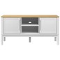 vidaXL TV-Schrank FLORO Weiß 114x43x55 cm Massivholz Kiefer vidaXL TV-Schrank FLORO Weiß 114x43x55 cm Massivholz Kiefer