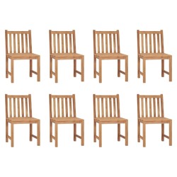 vidaXL Gartenstühle 8 Stk. Massivholz Teak