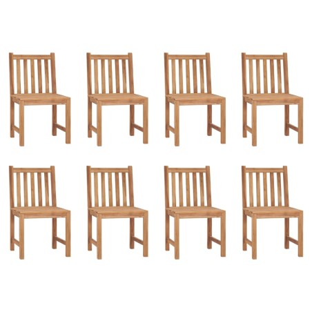 vidaXL Gartenstühle 8 Stk. Massivholz Teak