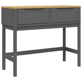 vidaXL Konsolentisch FLORO Grau 89,5x36,5x73 cm Massivholz Kiefer