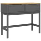 vidaXL Konsolentisch FLORO Grau 89,5x36,5x73 cm Massivholz Kiefer vidaXL Konsolentisch FLORO Grau 89,5x36,5x73 cm Massivholz Kiefer