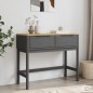 vidaXL Konsolentisch FLORO Grau 89,5x36,5x73 cm Massivholz Kiefer vidaXL Konsolentisch FLORO Grau 89,5x36,5x73 cm Massivholz Kiefer