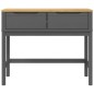 vidaXL Konsolentisch FLORO Grau 89,5x36,5x73 cm Massivholz Kiefer vidaXL Konsolentisch FLORO Grau 89,5x36,5x73 cm Massivholz Kiefer