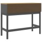 vidaXL Konsolentisch FLORO Grau 89,5x36,5x73 cm Massivholz Kiefer vidaXL Konsolentisch FLORO Grau 89,5x36,5x73 cm Massivholz Kiefer