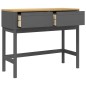 vidaXL Konsolentisch FLORO Grau 89,5x36,5x73 cm Massivholz Kiefer vidaXL Konsolentisch FLORO Grau 89,5x36,5x73 cm Massivholz Kiefer