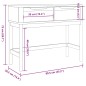 vidaXL Konsolentisch FLORO Grau 89,5x36,5x73 cm Massivholz Kiefer vidaXL Konsolentisch FLORO Grau 89,5x36,5x73 cm Massivholz Kiefer